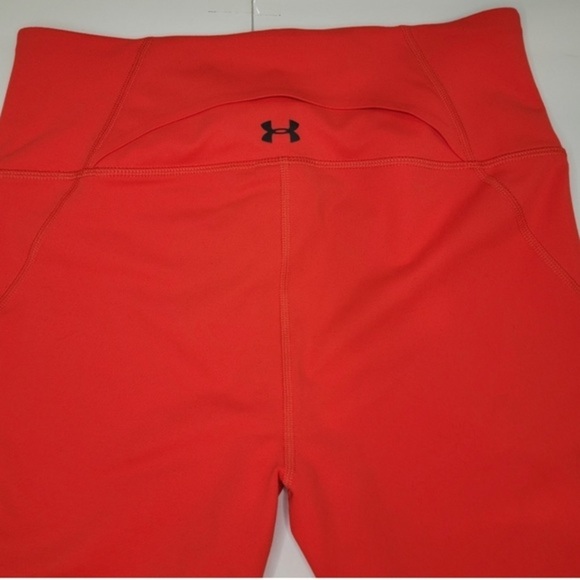 Under Armour HeatGear Hyper Orange Capri Leggings Style 1320551 ww - Picture 2 of 7